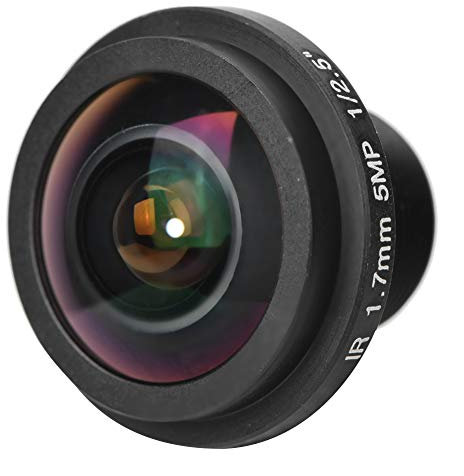 Lente de cámara ojo de pez, lente de cámara CCTV, nuevo objetivo de 5 MP de 1,7 mm, gran angular de 170 °, vista de ojo de pez de seguridad, para cámara CCTV
