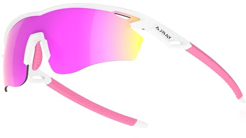 AJBAY Polarized Sports Sunglasses for Men Women,Wrap Around Sun Glasses for Running Cycling Baseball Fishing Golf Hiking