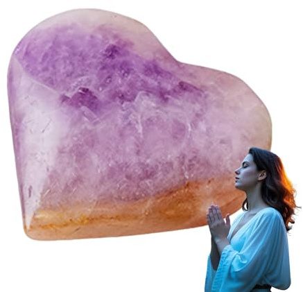 Piedra de bolsillo, piedra del pulgar amatista | de bolsillo naturales | Masaje decorativo para pulgar pulido cocido crudo para diversión de dedos