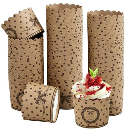 Caissette Muffins Papier, 100 Pièces mini Moules à Muffins en Papiers, Jetables Moules à Cupcakes, Papier Muffin Cuisson Polyvalent, pour la Cuisson, Desserts, Fêtes, Anniversaires(Marron)