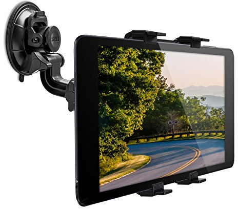 kwmobile KFZ Scheiben Tablet Halterung - mit Saugnapf - verstellbar - Auto Windschutzscheiben Halter für Tablets - 11-20,7 cm Innenmaße