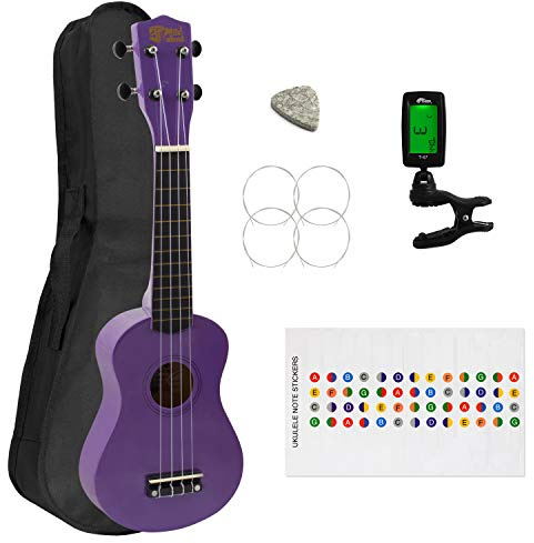 Mad Ukulele Soprano per Principianti con Borsa e Accordatore - Viola