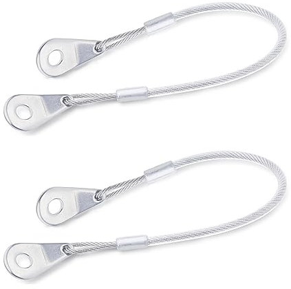 Ganter Normelemente GN 111.2-320-C-TR Edelstahl Halteseil | 2 Stück, Silber, Länge: 320 mm