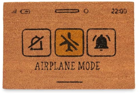 LEKE GO Felpudo Antideslizante Muy Original de Fibra de Coco Natural 40x60 para Entrada de casa (Avión)