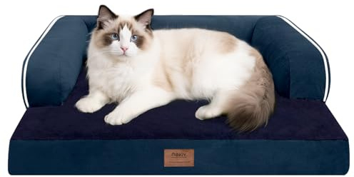 Small Dog Bed and Cat Sofa Waterproof Orthopedic Dog Beds for Small Dogs Cat Bed Comfy Pet Couch Sofa Beds with Washable Removable Cover & Non-Slip Bottom