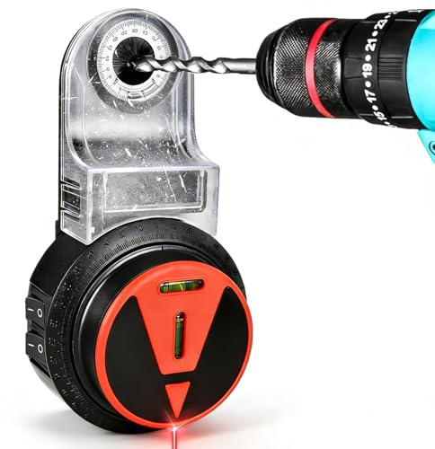 Uadme Aspiratore Polvere Trapano, Raccogli Polvere per Trapano, Aspirapolvere con Livello Laser per Trapano a Mano, Trapano a Percussione, Trapano al Litio