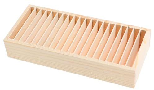 CONGARTENO Scatola Portaoggetti in Legno Scomparti Staccabili Custodia per Carte da Scrivania Organizer per Biglietti da Visita e Gioielli Adatta per Casa e Ufficio Struttura Modulare
