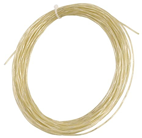 Changor Corda per Racchette da Tennis Filo di Ricambio Durevole Ad Alta elasticità per Sport per Adulti Nylon 12,2 M 1,3 Mm (Beige)