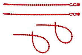 MASHPAPER 1.000er Pack Wiederverwendbare Rote Kabelbinder - 180mm Blitzbinder Rasterschlaufen, Robust & Vielseitig