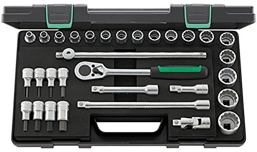 Stahlwille Steckschlüssel Garnitur 31-teilig; ABS-Kunststoff Koffer; Steckschlüssel Einsätze; 1/2 - 96031439
