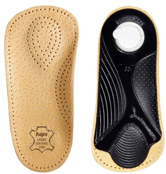 Kaps Solette Ortotiche in Pelle 3/4 con supporto per Arco Longitudinale e Trasversale, Inserti Ortopedici per Scarpe per Uomo e Donna, Bolero (40 EUR)