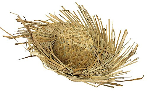 1 X Straw Beachcomber Hat Hawaiian Fancy Dress Costume Frayed Edges Stag Beach Party