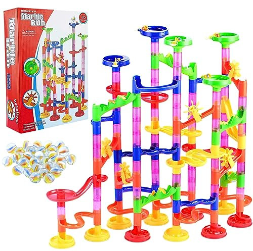 Koolbitz kids Marble Run Race Set Game Track Tower Building Toy, STEM Learning Educational Toy Featured with Light Weight, Soft Smooth, Edges Strong and Durable Marble run for 4,5,7,8 Years Old