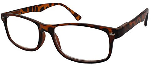 TBOC Lunettes de Lecture - Dioptrie +3.00 Monture Marron Écaille Femme Homme Unisexe Loupes de Vue de Repos de Près Ordinateur Travail Branches Charnières à Ressort