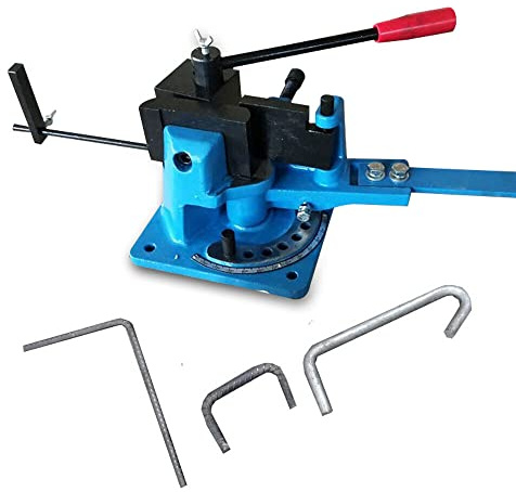 LENJKYYO Winkelbieger Biegemaschine Manuell, 120° Metallbieger Biegegerät Winkelbiegemaschine Rundstahl, Ideal zum von Stahl, Eisen, Messing, Kupfer, Aluminium