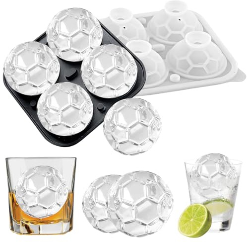 Stor isbitsform silikon, 2 tums isbollsform med lock, BPA-fri | Isbitsform silikon med filt, rund isbollsform, isbitsform iskub isbitsbehållare för cocktail, whisky, dryck