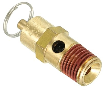 PATIKIL 1/4 tum hane NPT säkerhetsventil, lufttrycksfrigöringsventil för luftkompressor, 135 PSI inställt tryck
