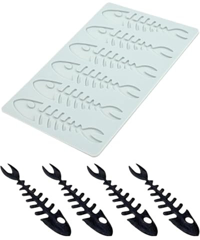 QLEUIFT Moule à Fondant en Silicone Arête de Poisson, Tapis de Dentelle pour Gâteau, Candy, Chocolat, Décoration D'assiette