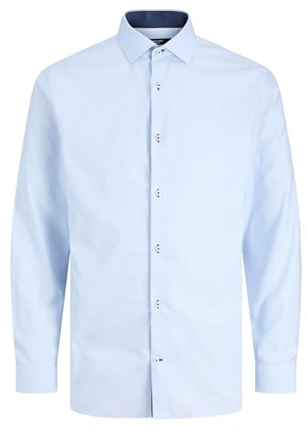 JACK & JONES Jprblaparker Detail Noos T-Shirt L/S, Bleu Ciel, XL