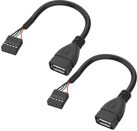 XMSJSIY USB 2.0 hembra a la placa base 9 pin header adapter cable