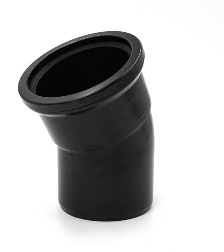 30° Bend (Single Socket), Black Kayflow 110mm Soil & Waste Pipe Fitting