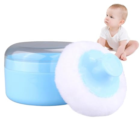 Babypuder Puderdosa Med Puff Dammande Löst Puder Ask | Resvänlig Förvaring För Vårdare Hemmaföräldrar Dagbarnvakt Barnpassare