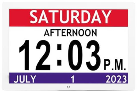 Cryfokt Smart Clock, 10 Zoll 8 -Zoll -digitale Uhr Auto Dimmer Zum Dating