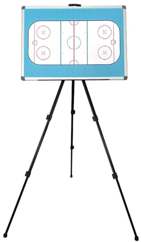 Premium Ishockey-skrivtavlor för Tränare, Vattentät Ishockey-whiteboard, med Stativ och Förvaringsväska, Kan Växlas Horisontellt Eller Vertikalt