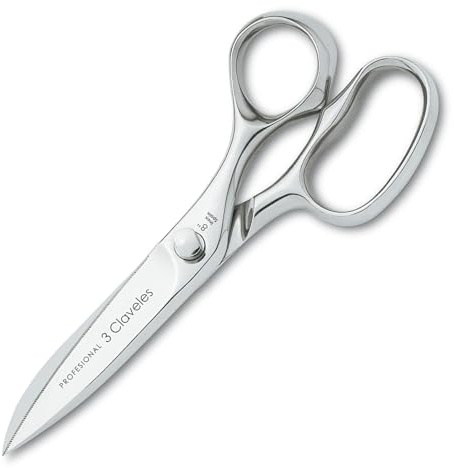 3 Claveles Tijeras de Cocina Profesional, Acero Inoxidable - (20cm - 8), Brillo