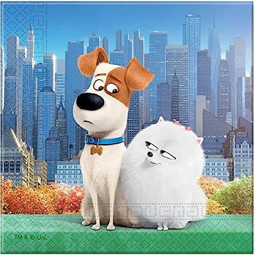 dreamworks- The Secret Life of Pets Servilletas, Multicolor, 33 x 33 cm (Procos 49780)