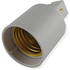 KIT 2 PEZZI ADATTATORE CONVERTITORE G24 - E27 PER SOLO LAMPADINE A LED