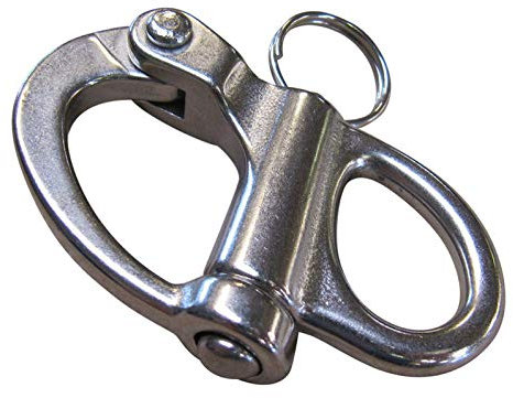 Stainless Steel Snap Shackle, Sailing Sheet Attach, 316 Marine Grade (1, 53mm)