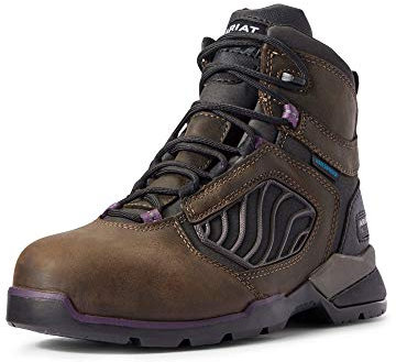 ARIAT Dam Rebar Flex 6 tum vattentät koltå arbetsstövel western, Mörkbrunt, 41.5 EU
