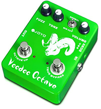JOYO Octave Fuzz Pedal Germanio Fuzz Efecto Rock de los 60 con Mid-cut para Guitarra Eléctrica - True Bypass (Voodoo Fuzz JF-12)