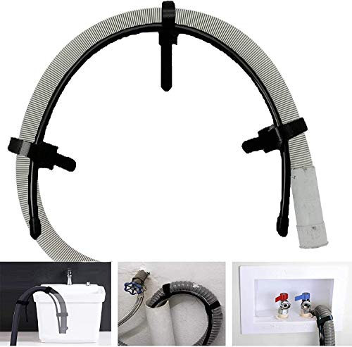 Supporto universale flessibile per tubo di scarico della lavatrice, per mantenere l'estremità del tubo nell'area di drenaggio, senza tubo