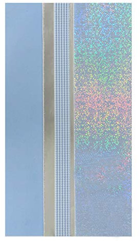 Pracht Creatives Hobby 7074-20445 Piastre di cera per decorazioni mix azzurro/argento, 3 mezze piastre di cera circa 200 x 50 x 0,5 mm, incluse strisce di cera, per modellare e decorare candele