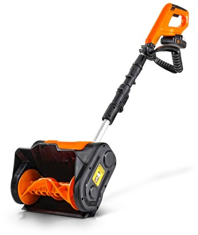 SuperHandy Spazzaneve/pala elettrica, ricaricabile a batteria DC 20 V, palmare, leggero | 10 pollici in larghezza 12,7 cm in profondità, 25 piedi distanza di lancio, 136 kg per min