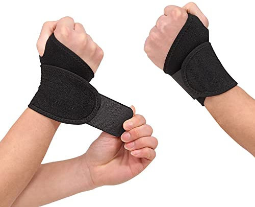 Abnii Handgelenk Bandagen 1Paar Atmungsaktive Verstellbare, für Herren und Damen, Sporttrainingsschutz, Fitness, Schwarze Handgelenkstütze Handgelenkbandage