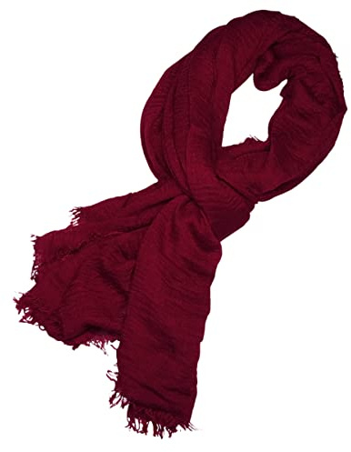 Sombrero-tendencia Cheche arrugado liso bufanda hombre mujer, granate, Talla única