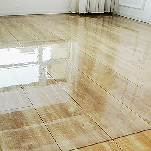 LLPEIJIE026 Protector Suelo Alfombra De PisoAlfombrilla para Silla de Oficina,Transparente Estera De La Puerta del PVC,Alfombrilla Protectora para alfombras o Protectores de Suelos Duros (150x220cm)