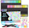 Melifluo 50 Pastell-Marker mit Doppelter Spitze, Feine Spitze und Pinsel Ideal für Kunst, Illustration, Zeichnen, Kalligraphie und Bullet Journals