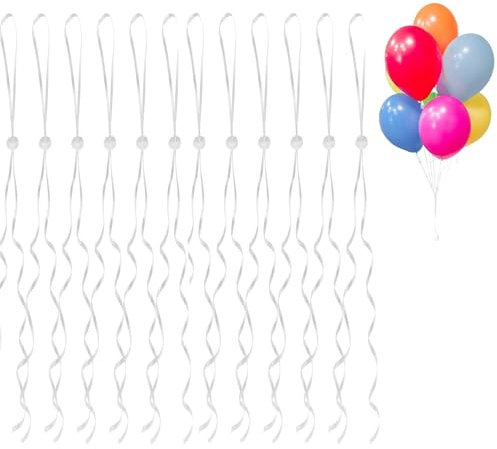 Chiusure per Palloncini a Elio con corda,100 Palloncino con Clip a Palloncino con Sgancio Rapido Palloncino Morsetto Chiusure a Palloncino per Fare palloncini Ghirlanda Mmatrimoni Feste di Compleanno