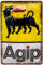LUCKYLINDE Targa in metallo goffrato adatta per gli appassionati di AGIP, officina, garage, stazione di benzina, auto d'epoca, 20 x 30 cm (AGIP)