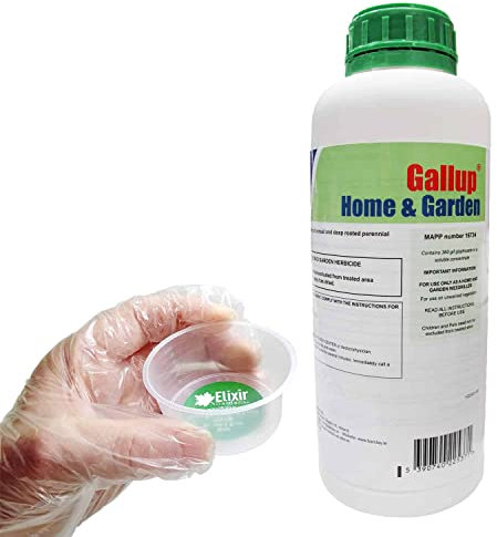 Elixir Gardens Gallup 1 Litre Glyphosate Deep Root-Killing Weed Killer | 360 g/l Super Strength Concentrated Industrial/Commercial Herbicide & Weedkiller | Treats 1666 sq. meters | x 1