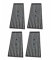 SANTOS Guss-Grillrost – Gusseisernes Grillrost – passend S-401, S-418, S-518 - Gussrost 43x18cm - Gasgrill-Ersatz-Grillgitter - 4 STK