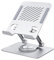 JOIOT Verstellbarer Tablet Halterung aus Aluminium 360° Drehbar Faltbar iPad Ständer für Tisch Kompatibel mit iPad Handy Tablet bis 13 Zoll Silber