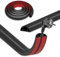 DIKARIYA Kabelkanal Schwarz Selbstklebend, 2CMx1M Flexible Klein PVC Kabelbrücke Fussboden Bodenkabelschutz, Aussenbereich Wetterfest Kabelabdeckung für Büro, Konzert, Haus