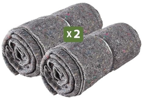 Pack And Move - Lot 2 Couvertures De Protection Pour Déménagement Et Stockage - 1,5 X 2 M - Épaisse Et Résistante - Protection TV Protection Meubles