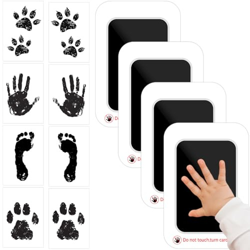 CNMTCCO Set de Huellas de Bebé - 4 Piezas Sin Contacto para Recién Nacidos - Kit de Impresión para Bebés
