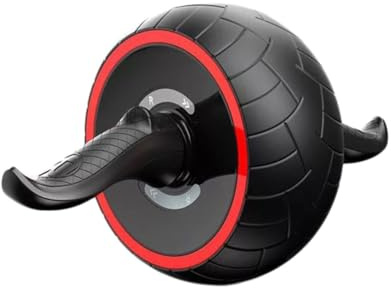 ANDRESLAD Rouleau d'Exercice Abdominal en Caoutchouc Rebond Appareil de Fitness Silencieux Noir Entraînement Abdos à Domicile pour Hommes et Femmes